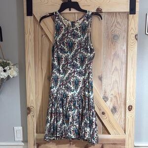 Ina Black and White Ruffled Tiered Midi Sundress